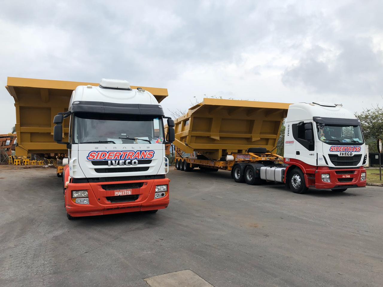 Transporte de caminhões fora de estrada da VALE Vespasiano-MG para Brumadinho-MG
